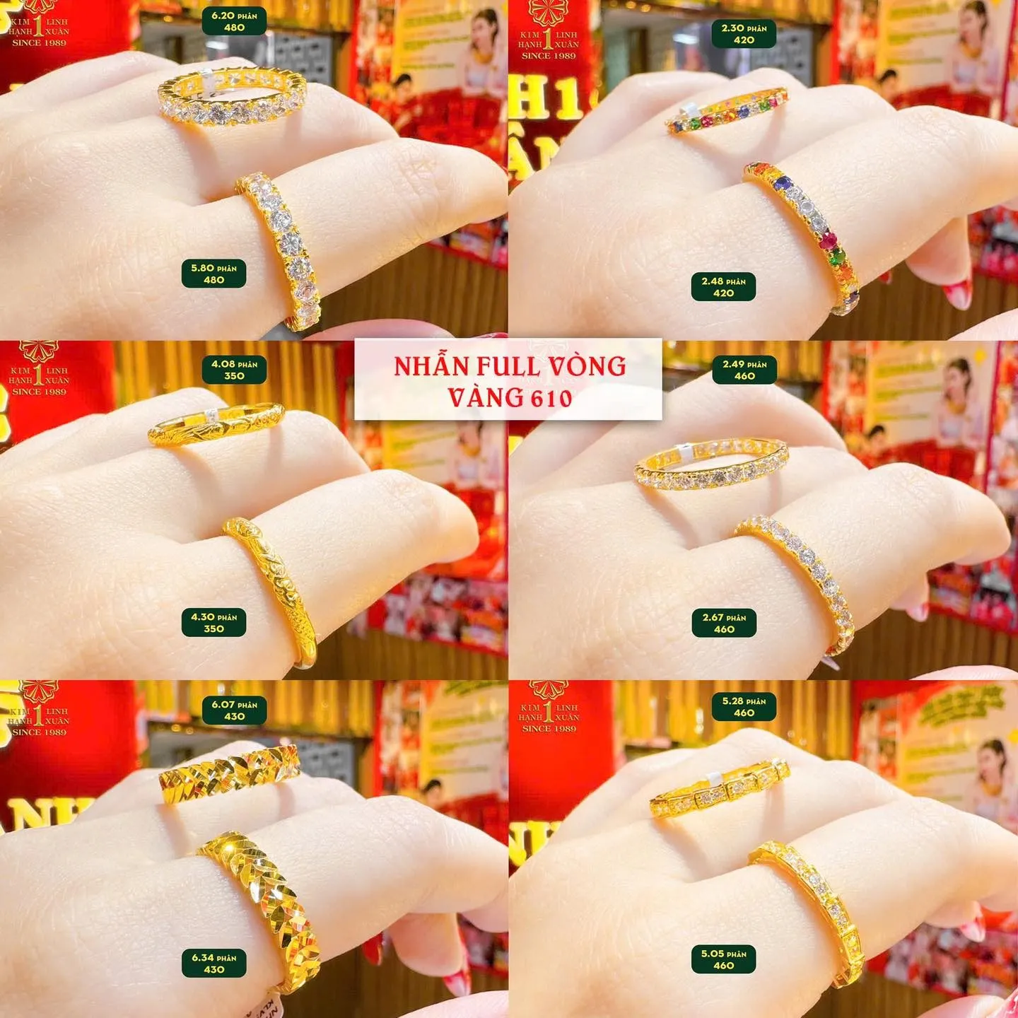 Nhẫn Full Vòng Đính Đá