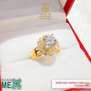 Nhẫn Hột Trắng Kiểu Mới