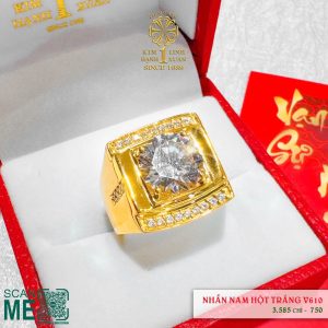 BST Nhẫn Nam Hột Trắng