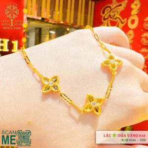 Lắc Tay Hoạ Tiết Cỏ May Mắn