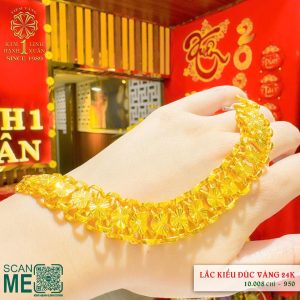 Lắc Kiểu Đúc Vàng 24K