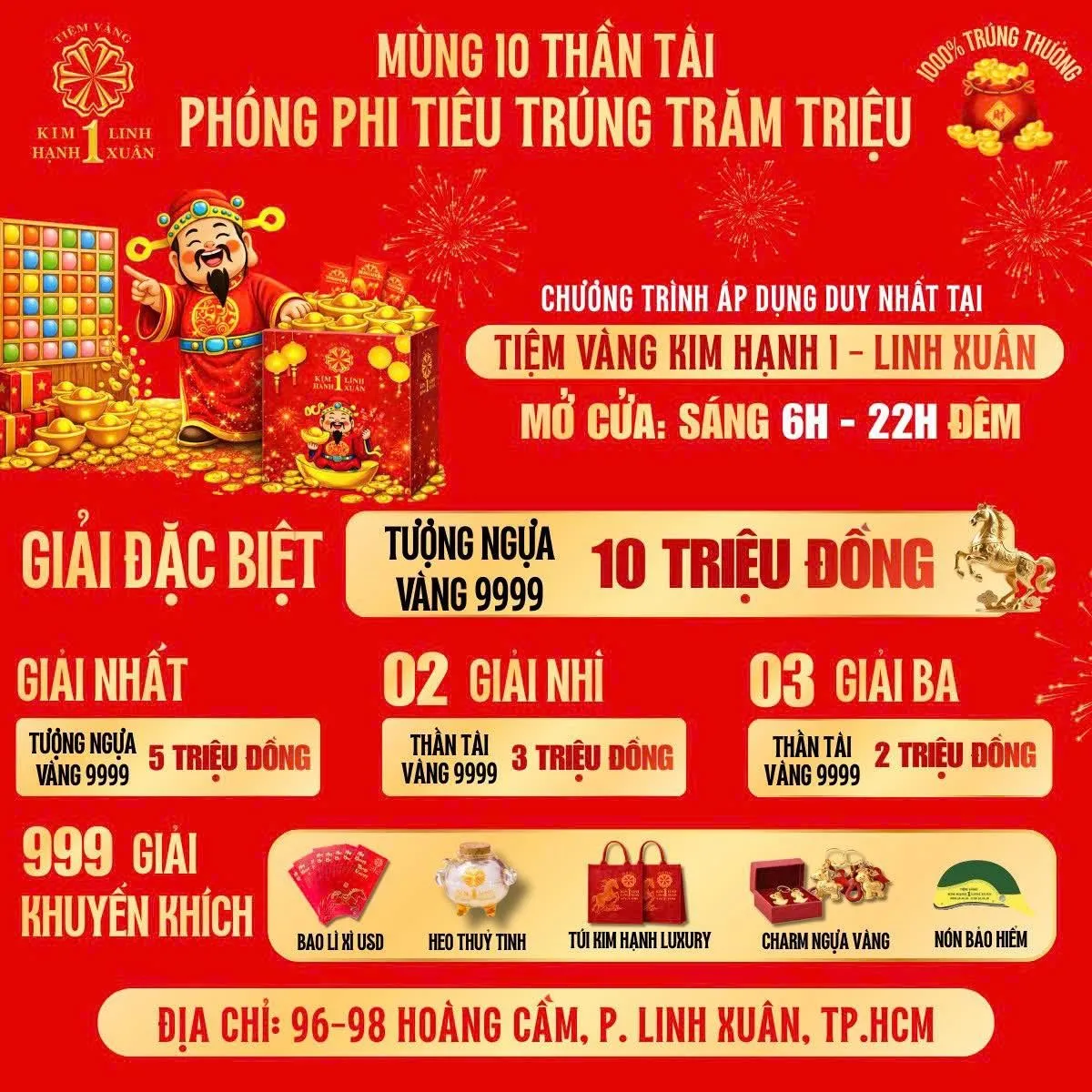 mùng 10 vía thần tài tại tiệm vàng Kim Hạnh 1