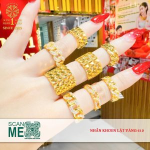 Nhẫn Khoen Lật Vàng