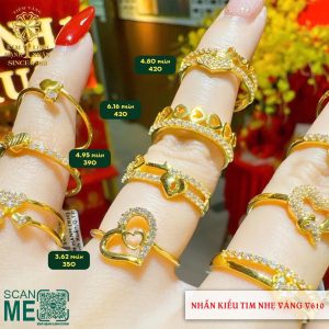 Nhẫn Kiểu Tim Nhẹ nhàng