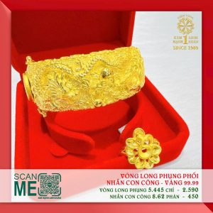 Vòng Long Phụng Phối Nhẫn Chim Công