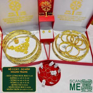 Bộ Vàng Cưới 2 Cây 24 Món