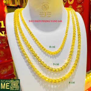 Dây Chuyền Đuôi Phụng Vàng 24K