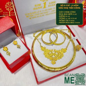 Bộ Vàng Cưới 8 chỉ Chim Công