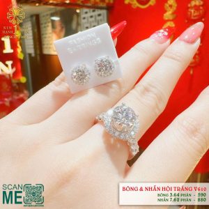 Bông Và Nhẫn Hột Trắng