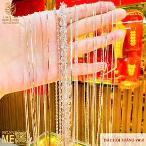 Dây Chuyền Hột Trắng
