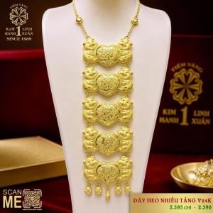 Vàng Cưới Dây Heo Nhiều Tầng Vàng 24k