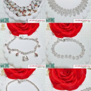 Lắc Tay Kiểu Hột Trắng