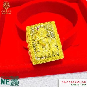 Nhẫn Nam Vàng 24k