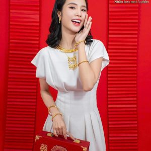 Bộ Vàng Cưới 8 Chỉ 9 Món Có Dây Heo