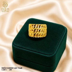 Nhẫn Khoen Lật 24k