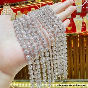 BST Lắc Halo Hột Trắng