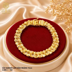 Lắc Khoen Lật Tấm Trắng 2 Chỉ - 5 Chỉ