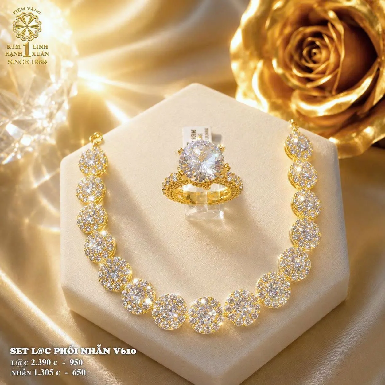 Set Lắc Phối Nhẫn Xinh