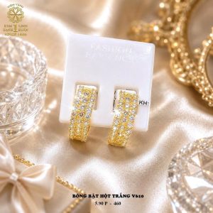 BST Bông Tai Hột Trắng