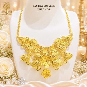 Dây Vàng Cưới Hoa Mai 24k