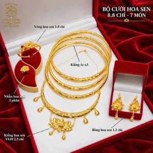 Bộ Cưới Hoa Sen 8.8 Lượng