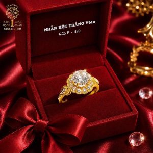 Nhẫn Kiểu Hột Trắng Mẫu Mới