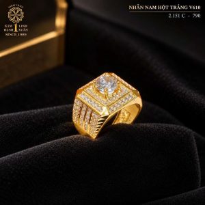 Nhẫn Hột Trắng 1 Chỉ - 2 Chỉ