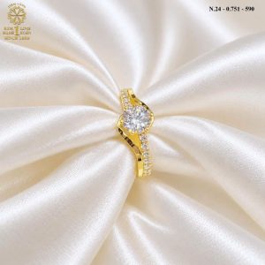 Nhẫn Kiểu Hột Trắng V24k